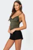 Kathryn Gathered Lacey Tank Top sold by Edikted