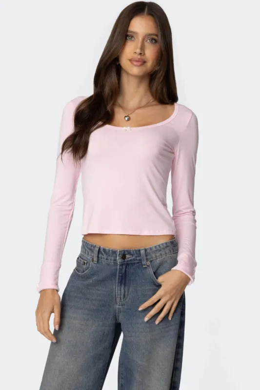 Lolo Bow Top sold by Edikted