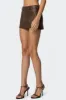 Crawford Faux Leather Micro Skort sold by Edikted