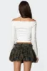 Nattie Off Shoulder V Neck Top sold by Edikted