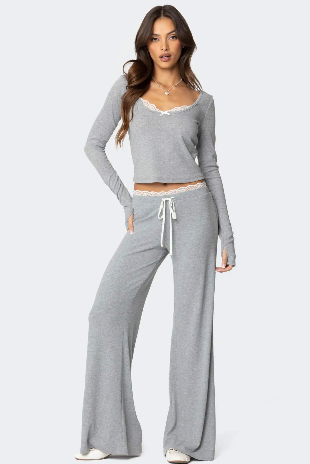 Peekaboo Lace Pants sold by Edikted