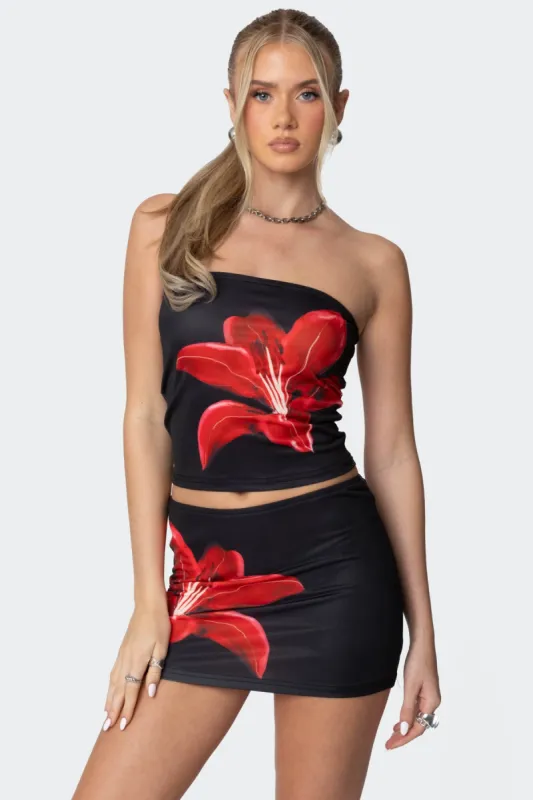 Tiger Blossom Tube Top sold by Edikted