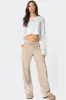 Jona Stripey Slit Pants sold by Edikted