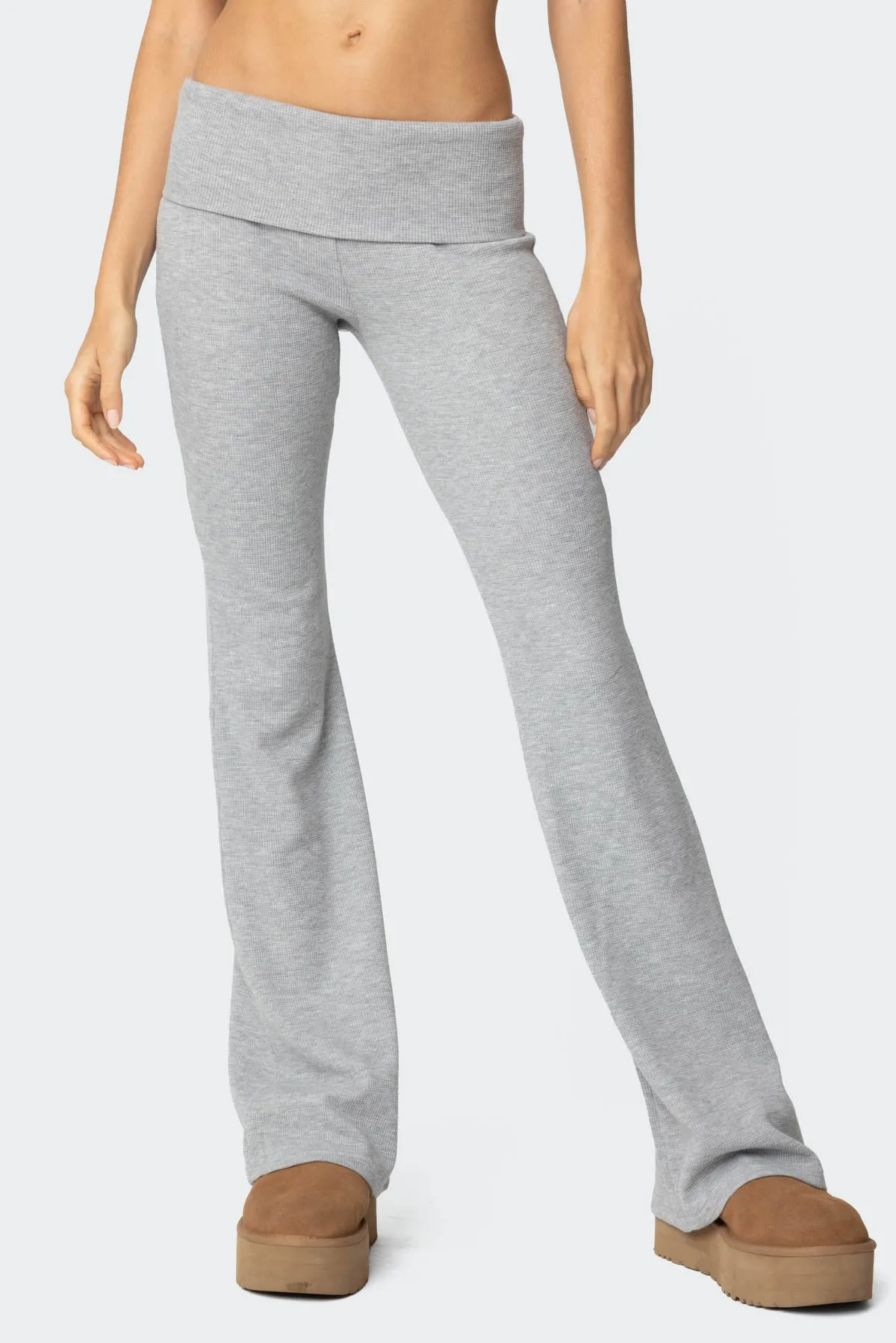 Sab Fold Over Waffle Knit Pants sold by Edikted product image thumbnail 2