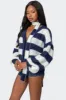 Striped Two Piece Knit Scarf Cardigan sold by Edikted