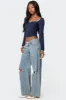 Ansley Lacey Cable Knit Top sold by Edikted