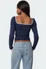 Ansley Lacey Cable Knit Top sold by Edikted