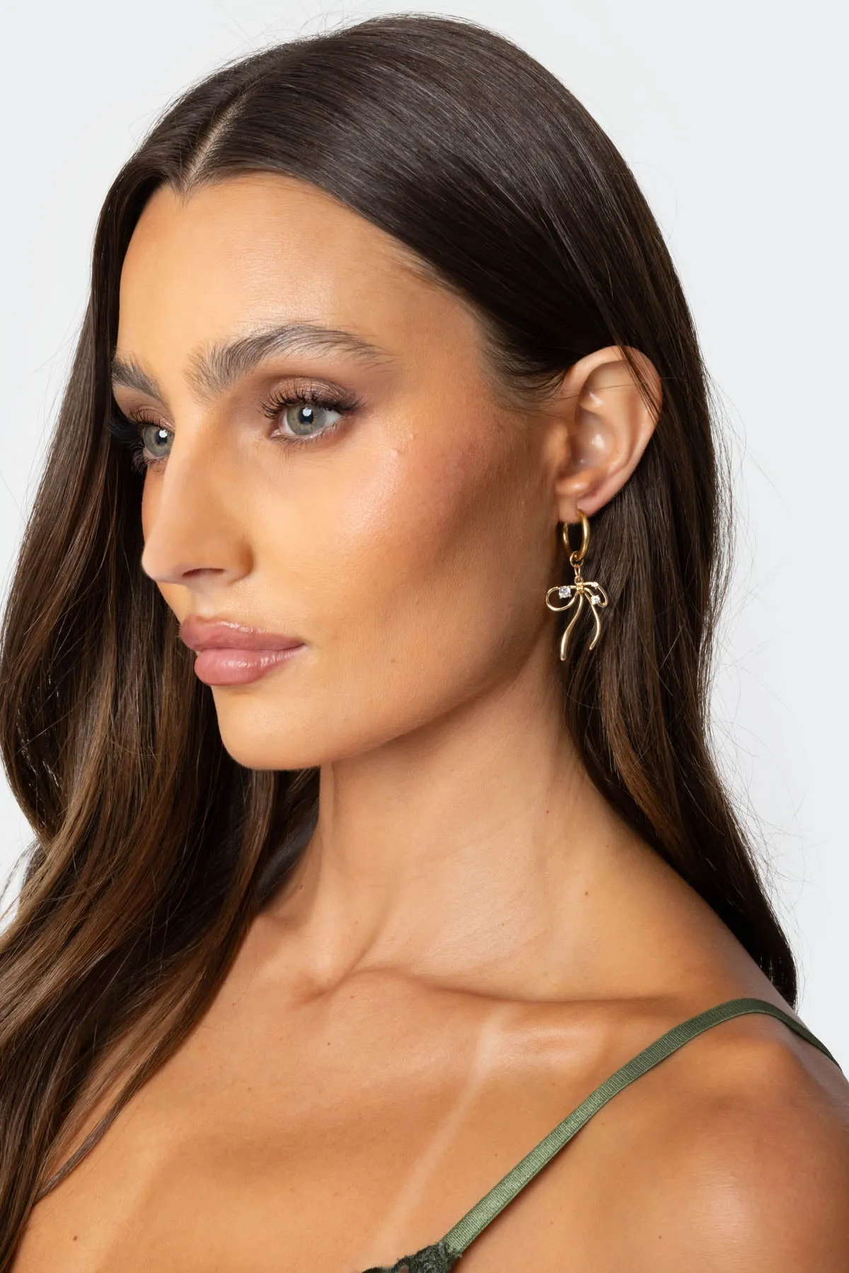 Bow Charm Hoop Earrings sold by Edikted product image thumbnail 2