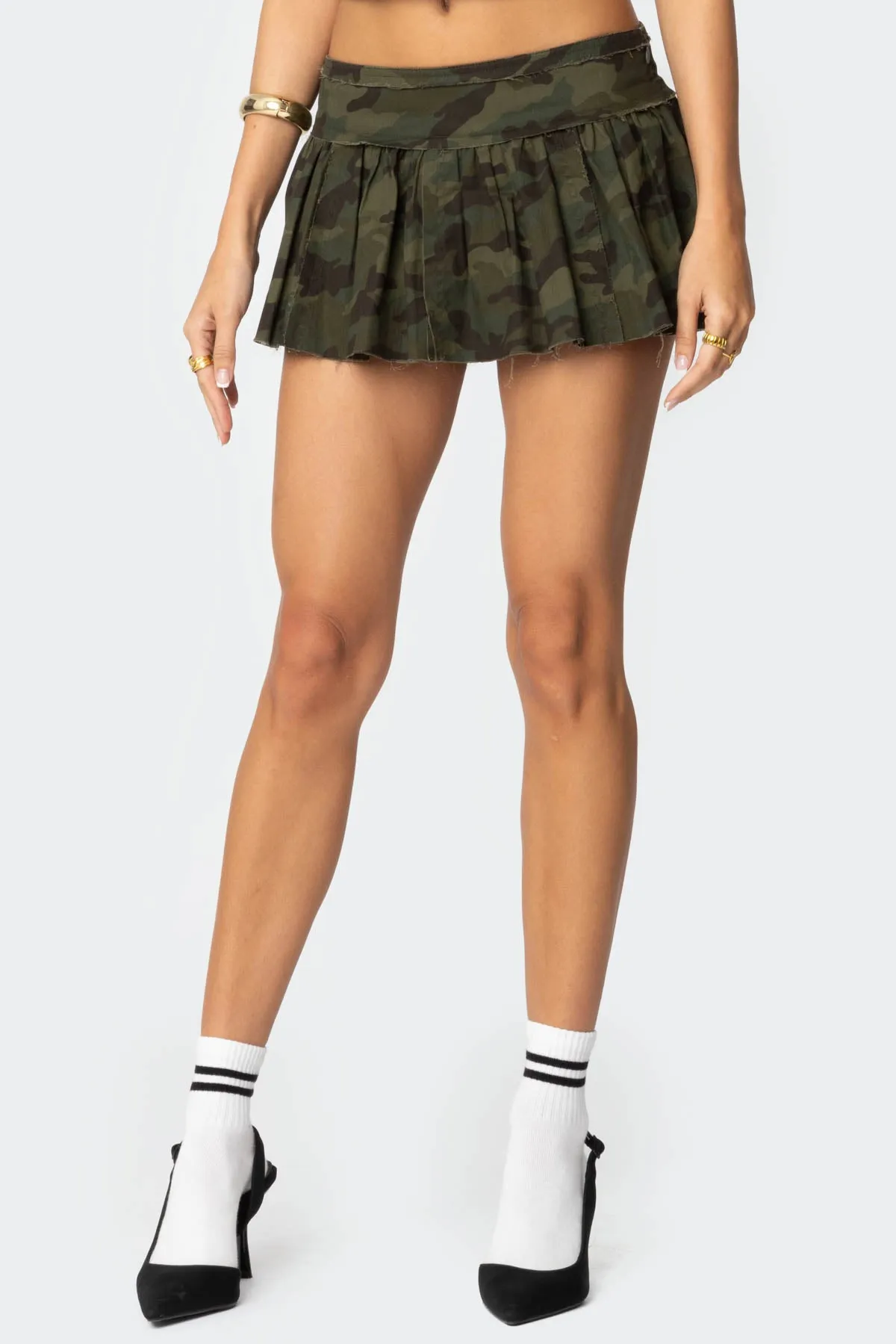 Camo Pleated Mini Skort sold by Edikted product image thumbnail 2