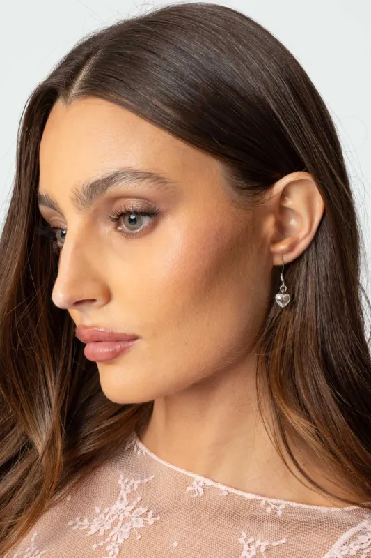 Heart Drop Earrings sold by Edikted