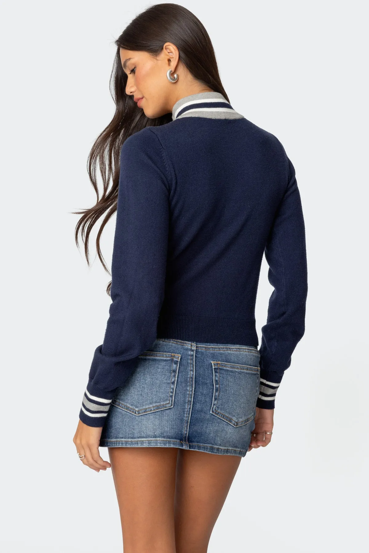 Madisen Argyle Knit Cardigan sold by Edikted product image thumbnail 5