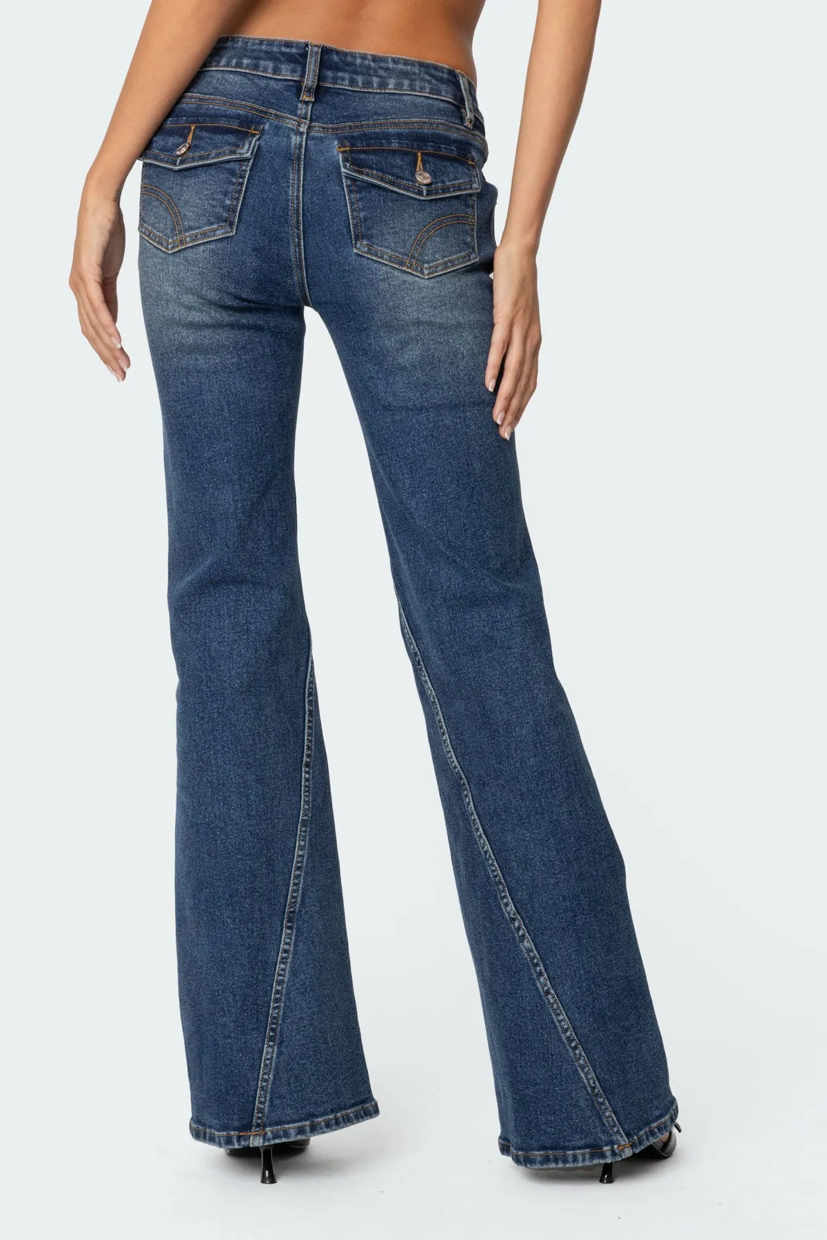 Colton Low Rise Bootcut Jeans sold by Edikted product image thumbnail 4