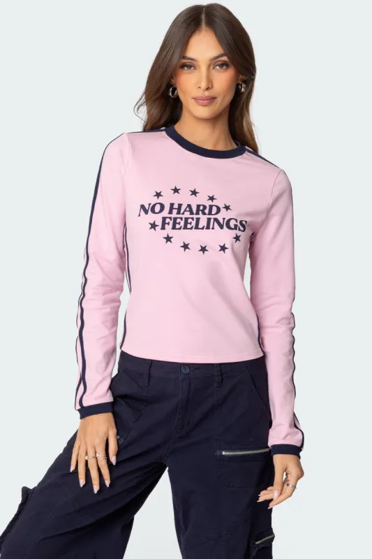 No Hard Feelings Long Sleeve T Shirt sold by Edikted