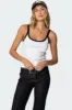 Jude Lacey Ribbed Tank Top sold by Edikted
