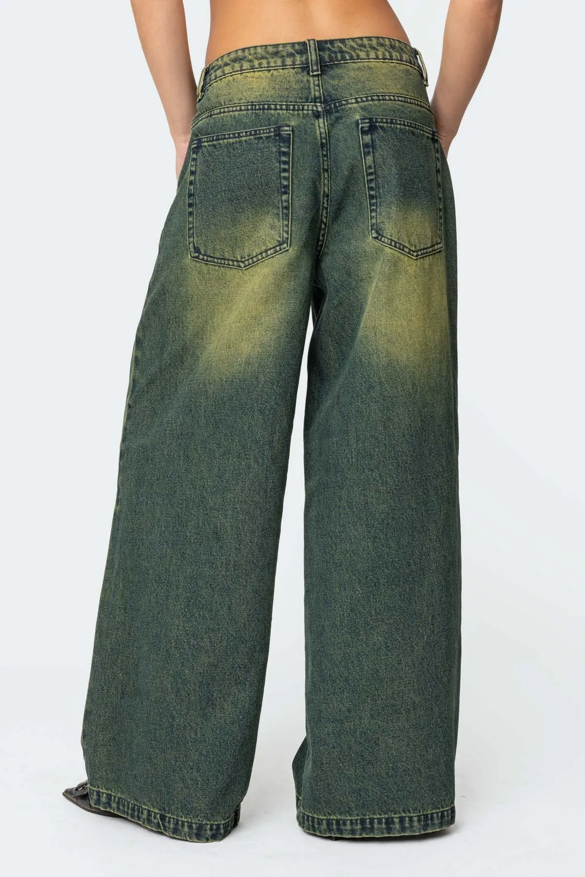 Shawn Washed Low Rise Baggy Jeans sold by Edikted product image thumbnail 5