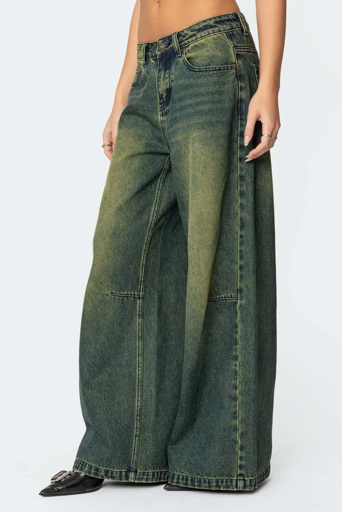 Shawn Washed Low Rise Baggy Jeans sold by Edikted product image thumbnail 4