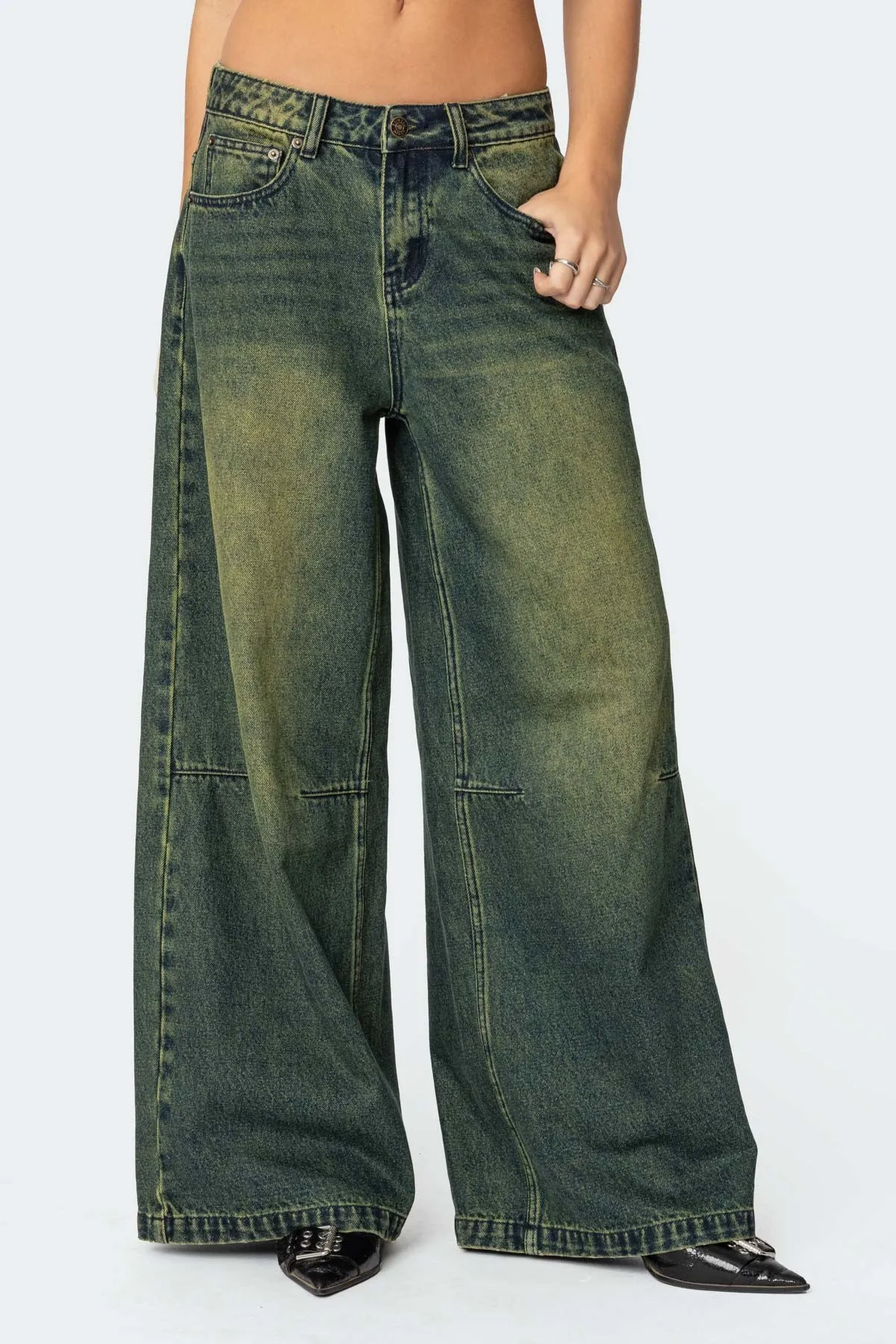Shawn Washed Low Rise Baggy Jeans sold by Edikted product image thumbnail 2