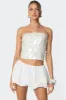 Samara Sequin Strapless Top sold by Edikted