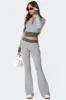 Lei Contrast Knit Flared Pants sold by Edikted