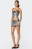 Revel Lace Trim Sequin Mini Skirt sold by Edikted