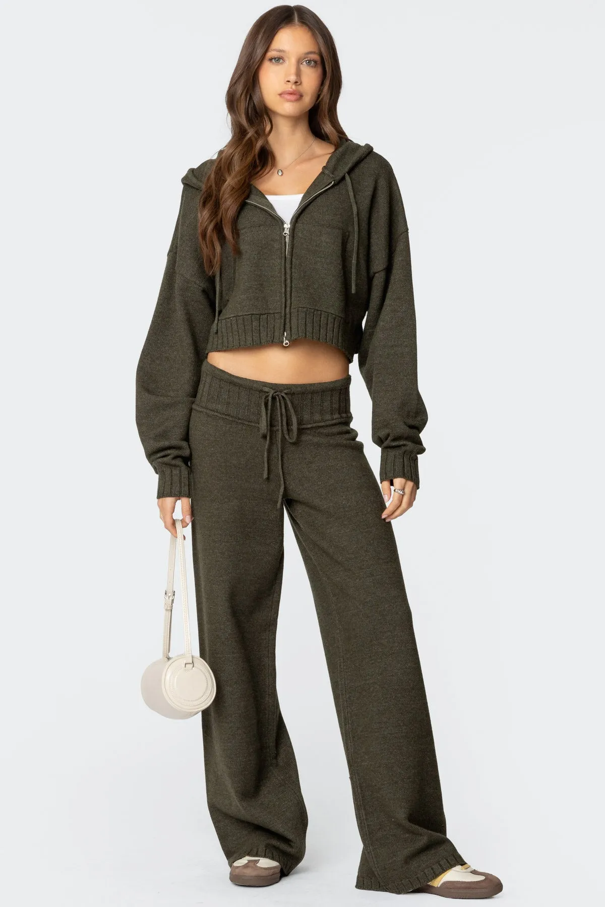 Russell Straight Leg Knit Pants sold by Edikted