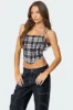 Leon Plaid Corset sold by Edikted