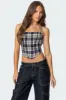 Leon Plaid Corset sold by Edikted