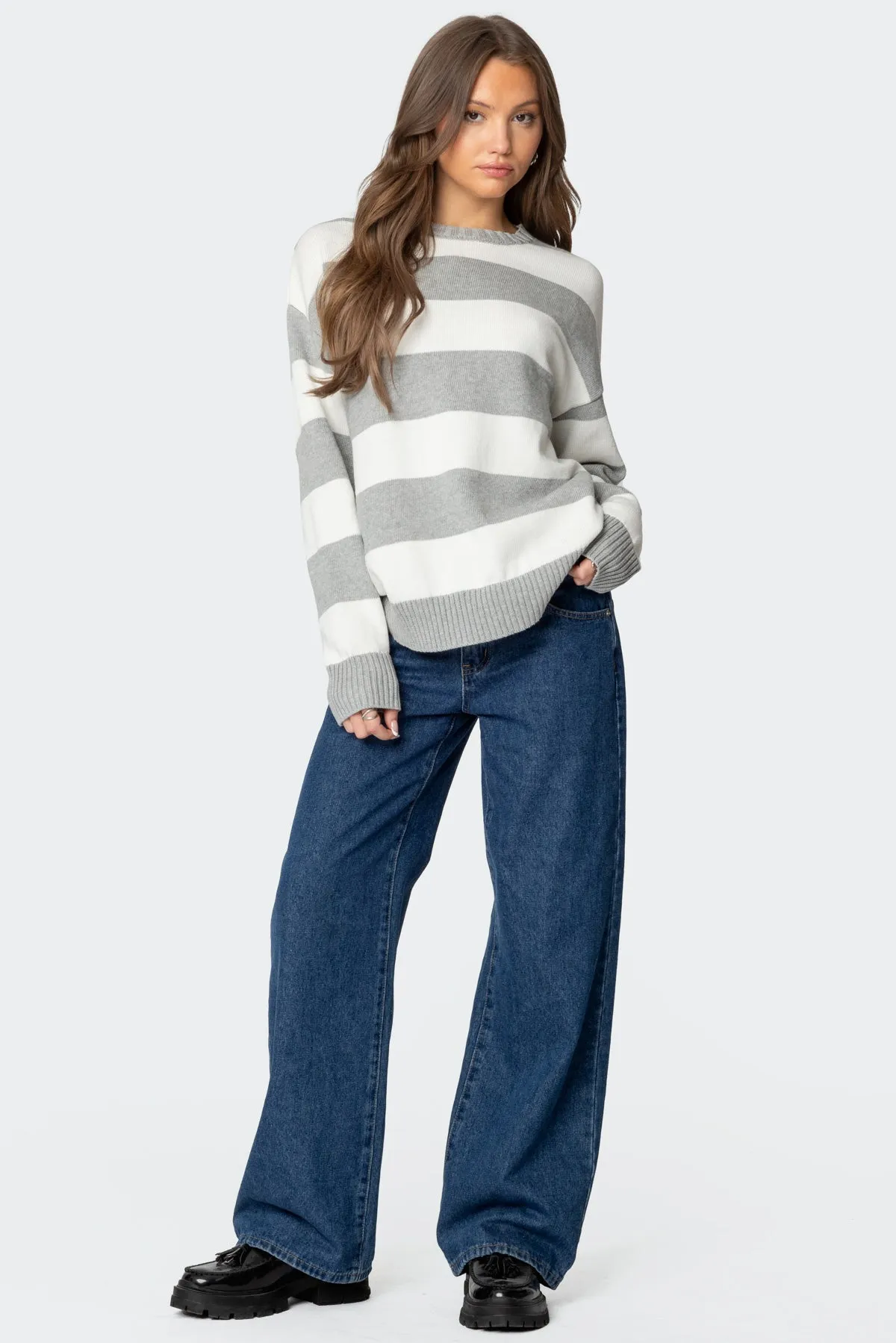 Richie Oversized Striped Sweater sold by Edikted product image thumbnail 2