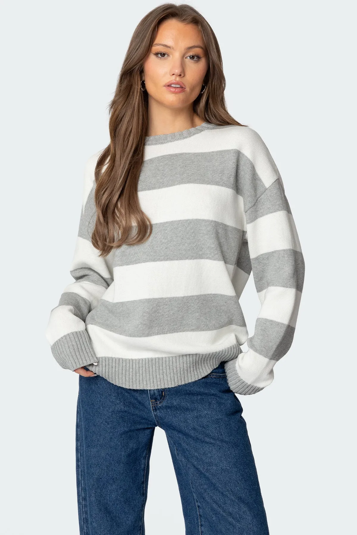Richie Oversized Striped Sweater sold by Edikted