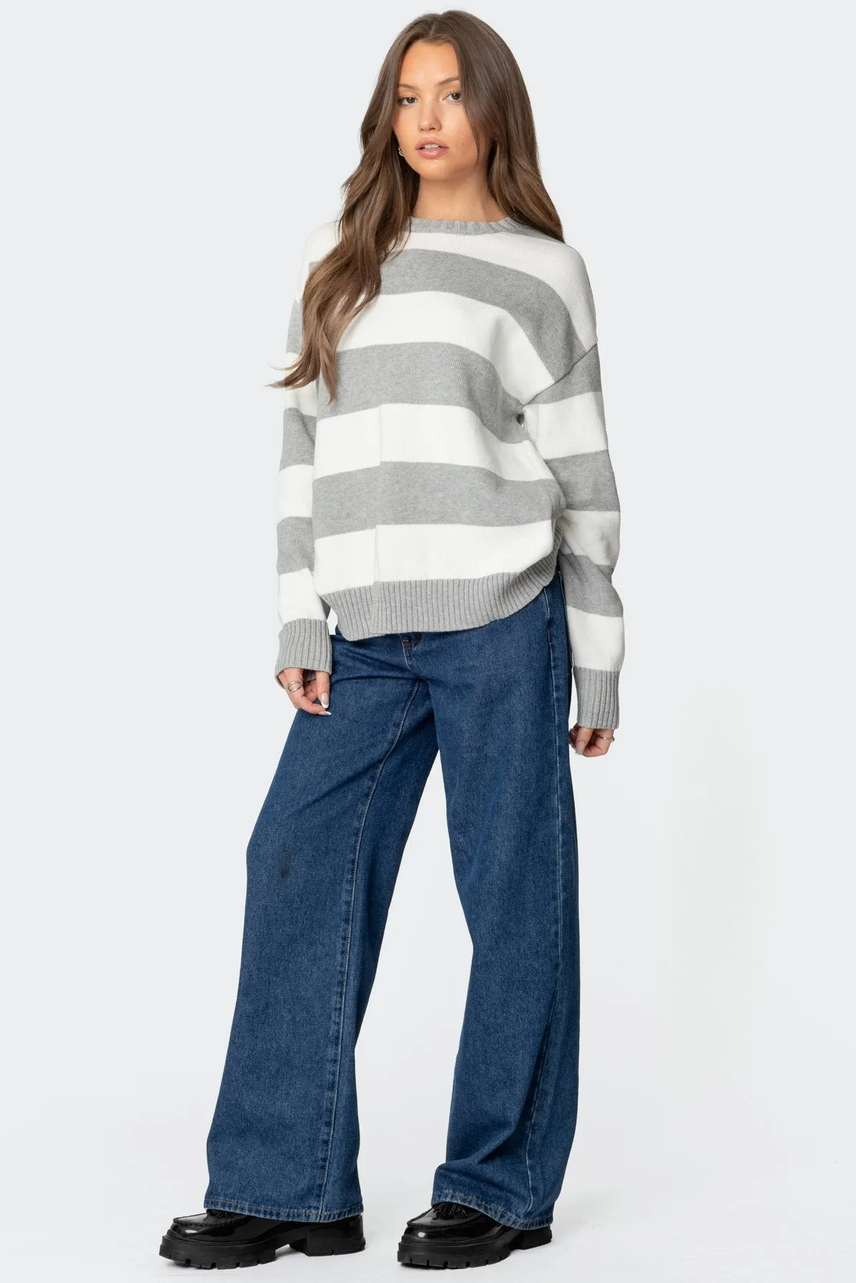 Richie Oversized Striped Sweater sold by Edikted product image thumbnail 4