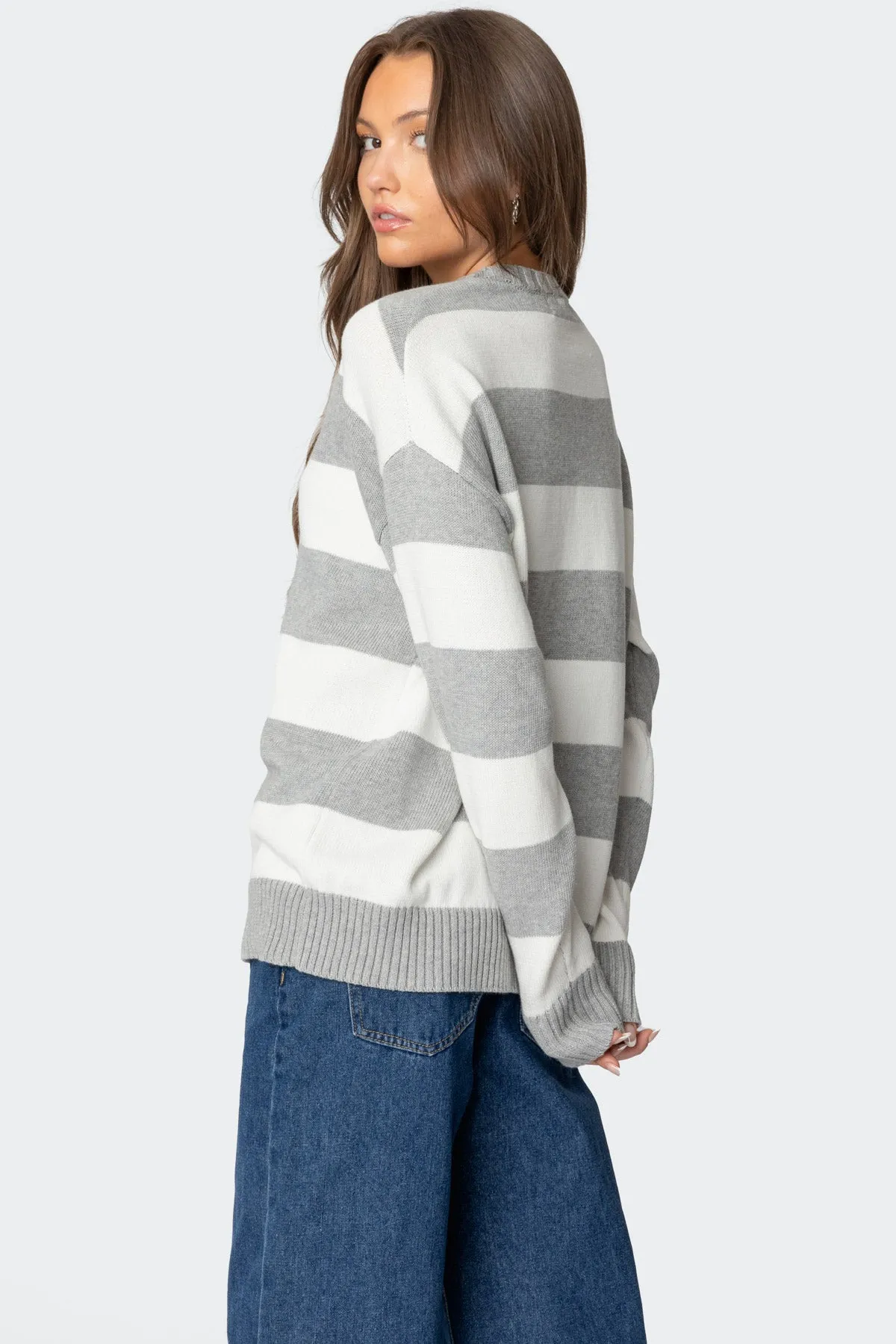 Richie Oversized Striped Sweater sold by Edikted product image thumbnail 5