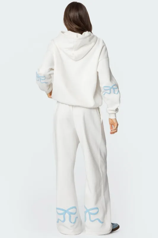 Bonney Bow Detail Sweatpants sold by Edikted