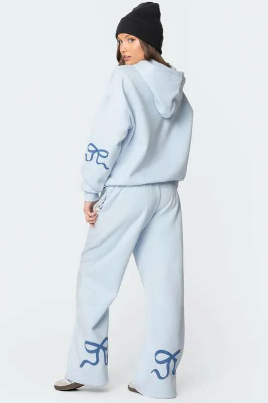 Bonney Bow Detail Sweatpants sold by Edikted