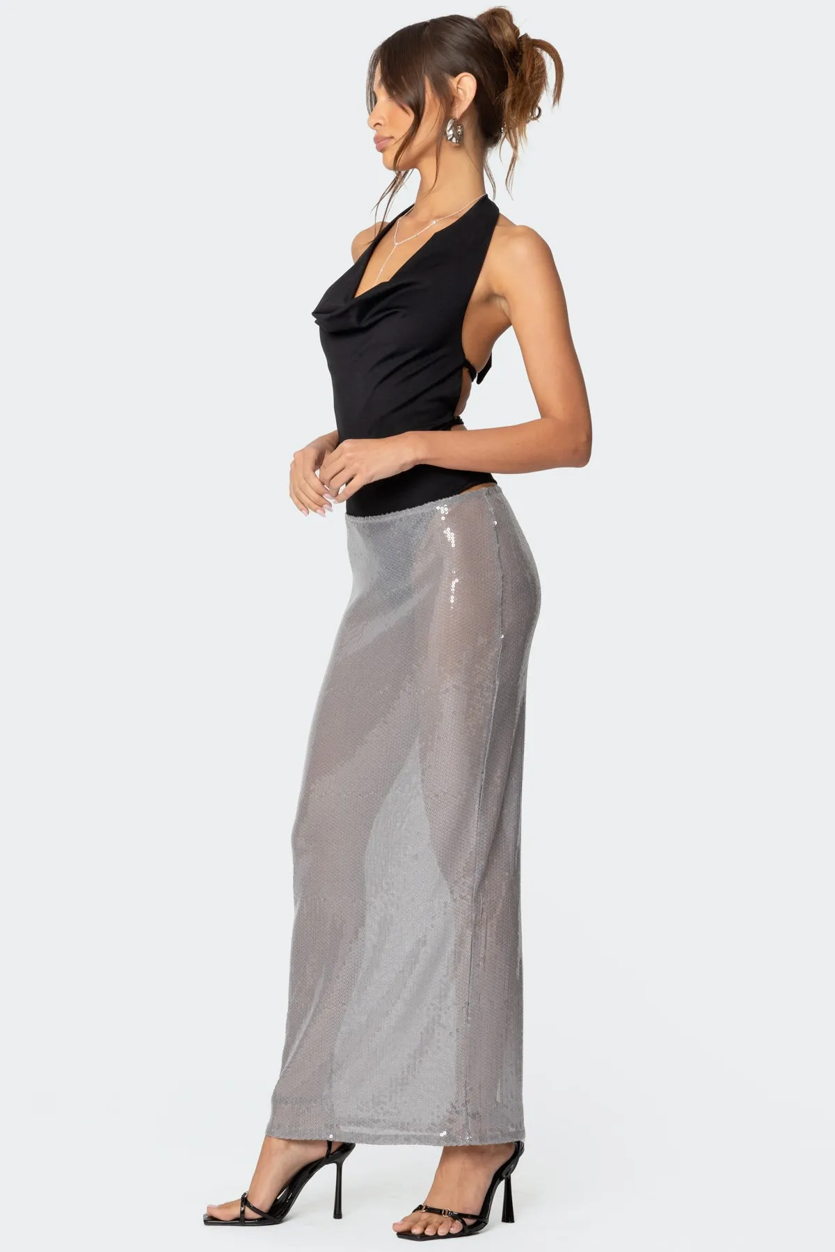 Backless Cowl Neck Bodysuit sold by Edikted product image thumbnail 4