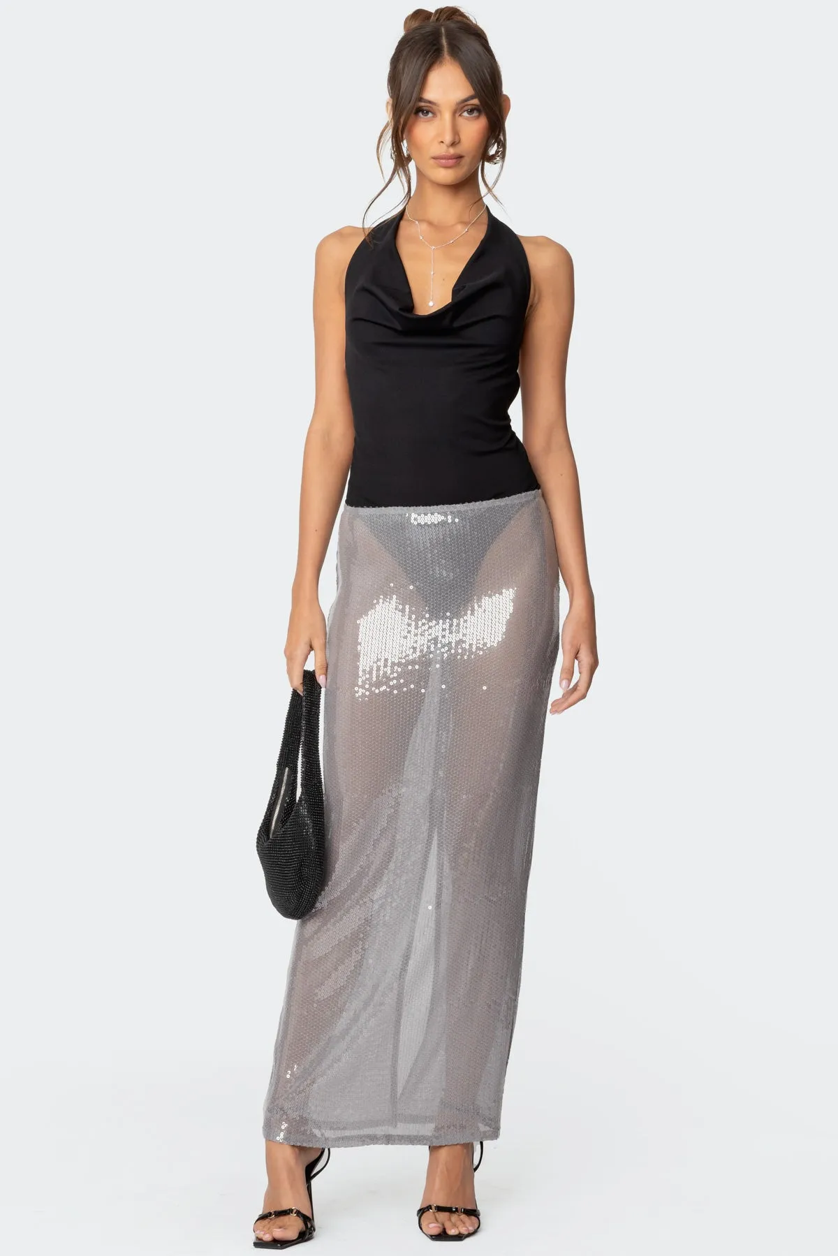 Backless Cowl Neck Bodysuit sold by Edikted product image thumbnail 2