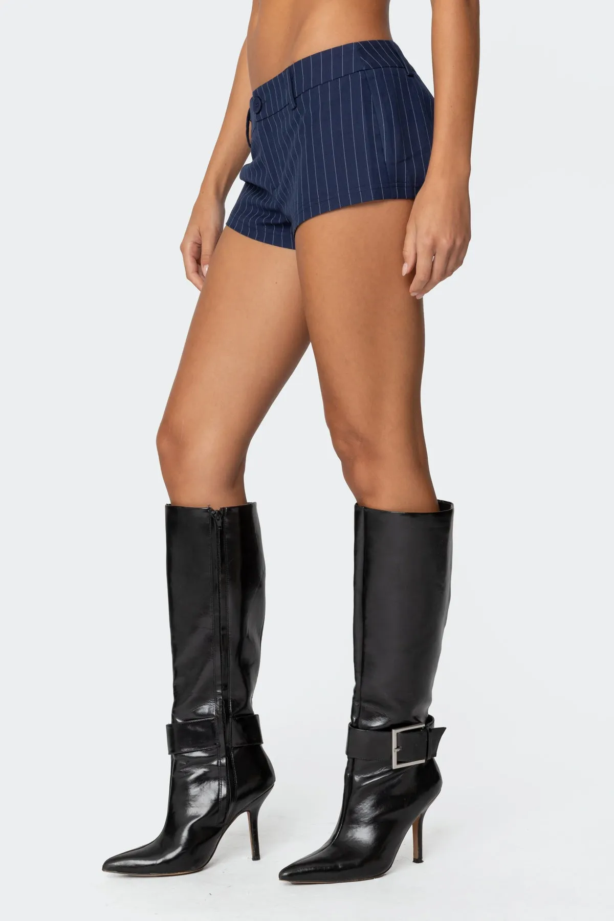 Harrison Pinstripe Micro Shorts sold by Edikted product image thumbnail 3