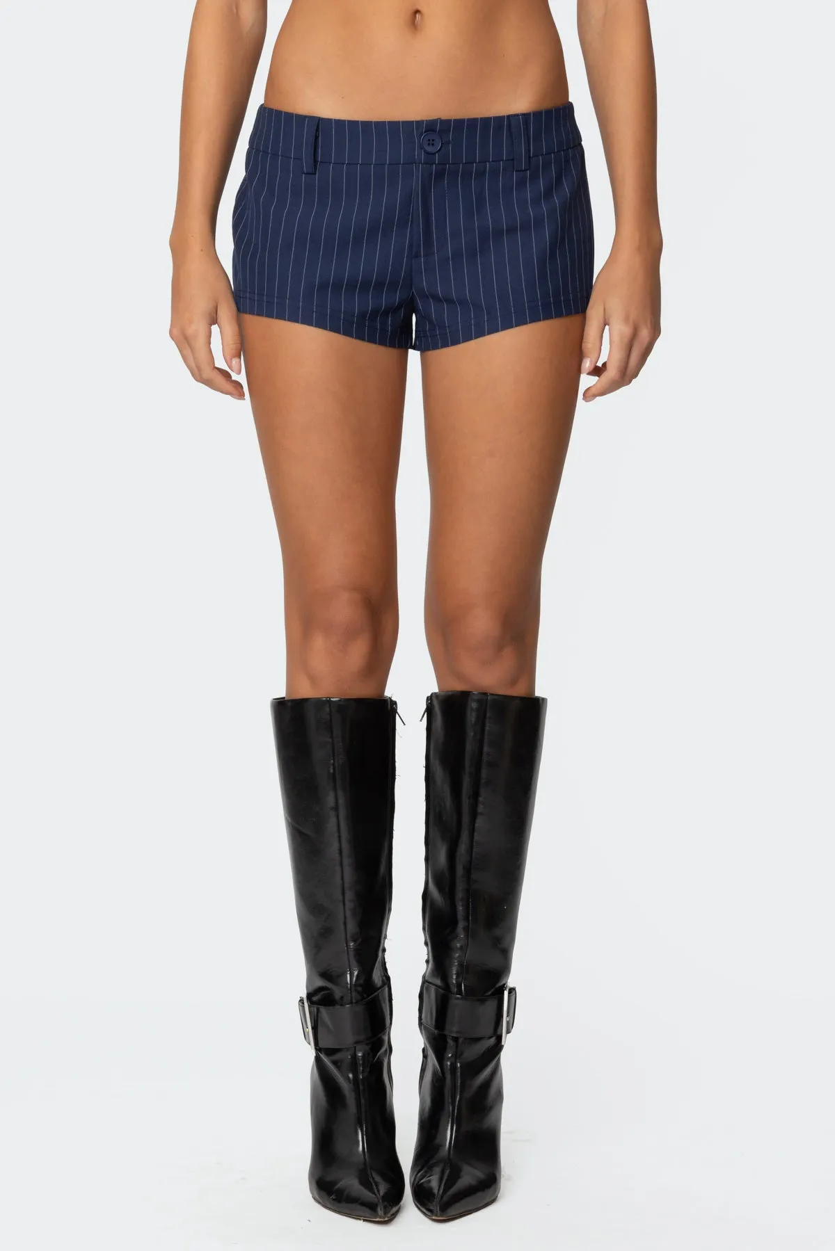 Harrison Pinstripe Micro Shorts sold by Edikted product image thumbnail 2