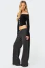 Contrast Bow Off Shoulder Top sold by Edikted