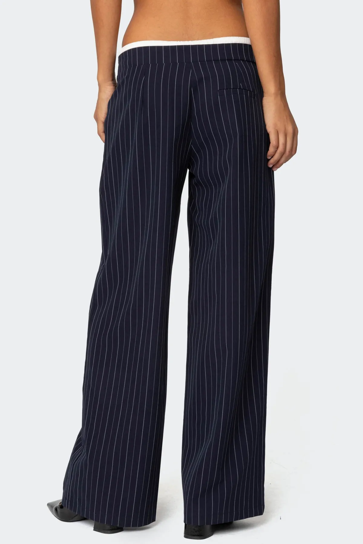 Pinstripe Peekaboo Drawstring Pants sold by Edikted product image thumbnail 5