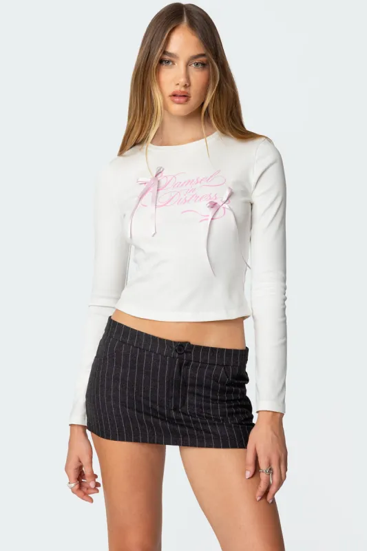Damsel Long Sleeve T Shirt sold by Edikted