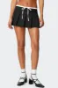Contrast Drawstring Pleated Mini Skort sold by Edikted