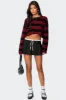 Contrast Drawstring Pleated Mini Skort sold by Edikted
