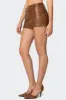 Studded Faux Leather Mini Skort sold by Edikted