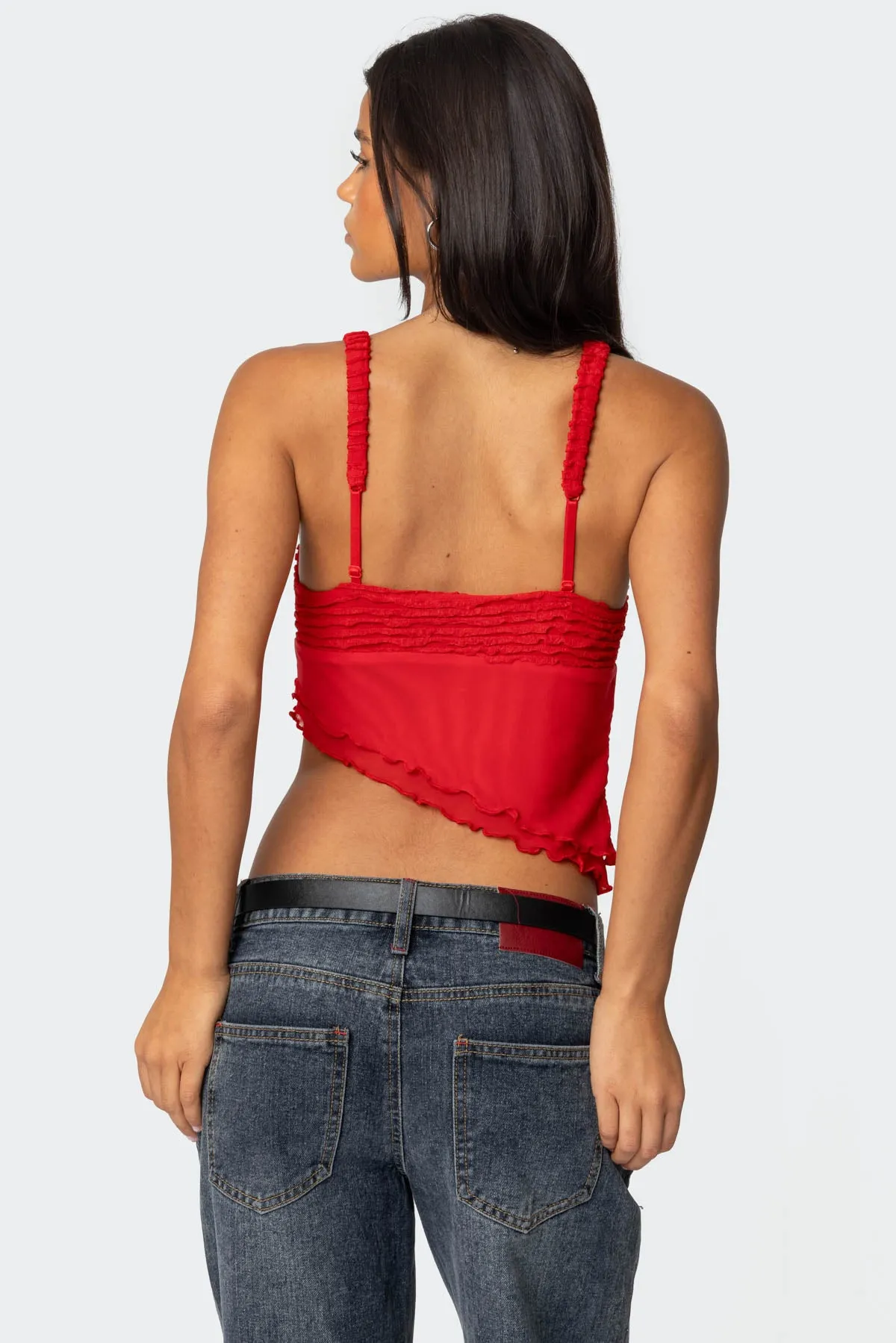 Ruffled Asymmetric Tank Top sold by Edikted product image thumbnail 5