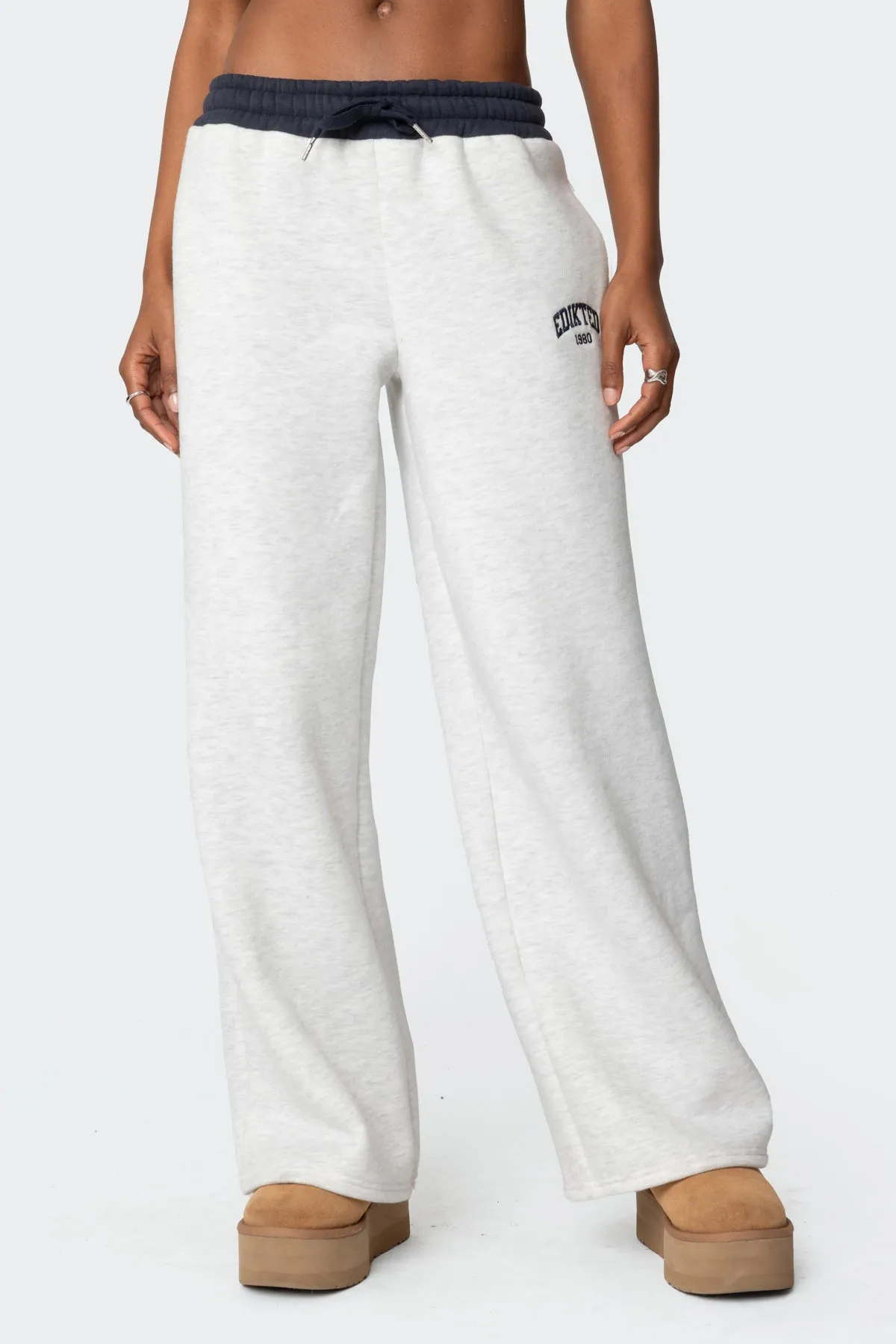 Edikted Contrast Embroidered Sweatpants sold by Edikted product image thumbnail 2