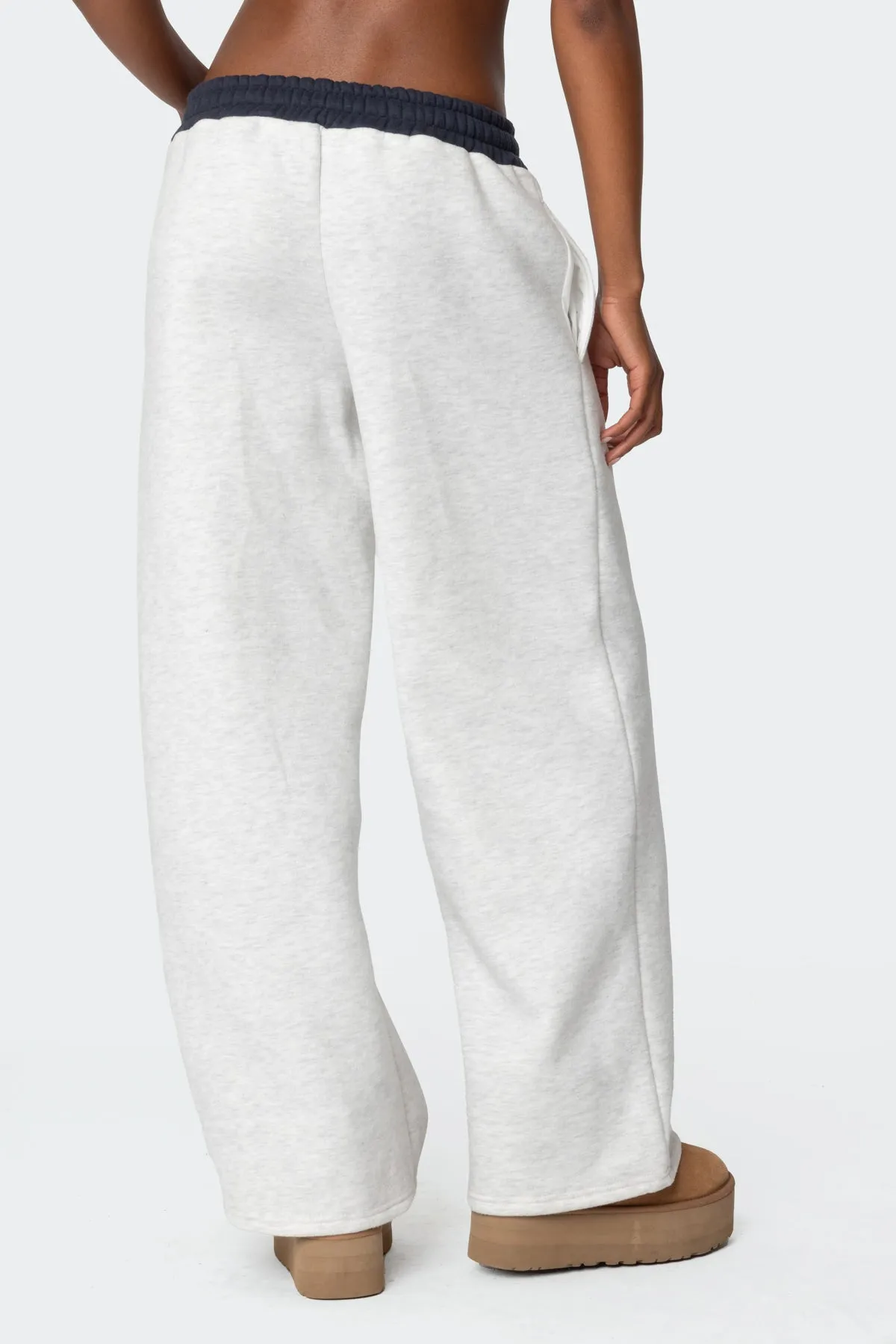 Edikted Contrast Embroidered Sweatpants sold by Edikted product image thumbnail 5