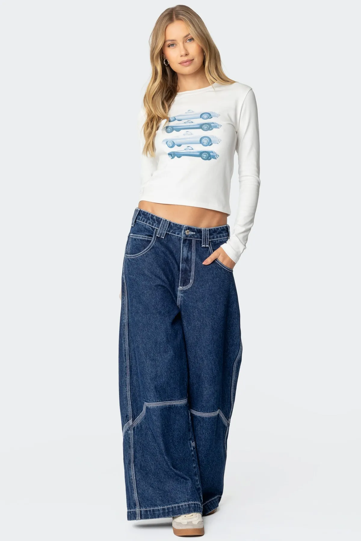 Car Club Long Sleeve T Shirt sold by Edikted product image thumbnail 5