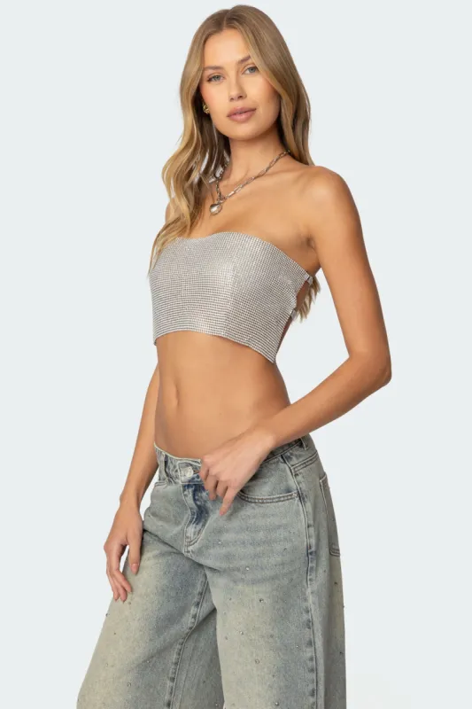 Chainmail Tube Top sold by Edikted