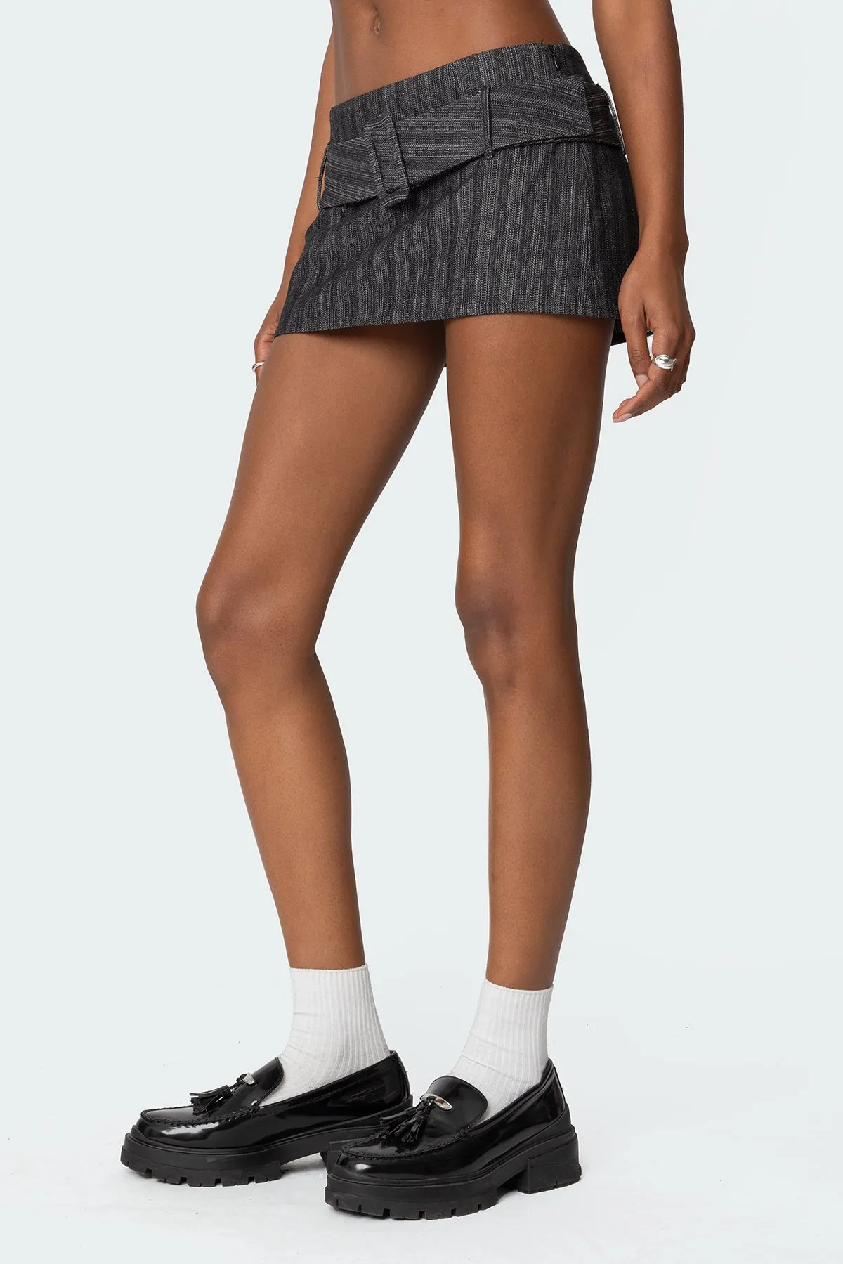 Textured Buckled Mini Skort sold by Edikted product image thumbnail 3