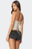 Betty Lace Up Faux Leather Corset sold by Edikted
